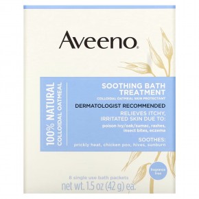 Aveeno, Active Naturals, успокаивающее средство для ванны, без запаха, 8 пакетиков для ванны одноразового применения, 42 г (1,5 унции) каждый. в Москве - eco-herb.ru | фото