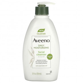 Aveeno, Daily Moisturizing, Facial Cleanser, Fragrance Free, 12 fl oz (354 ml) в Москве - eco-herb.ru | фото