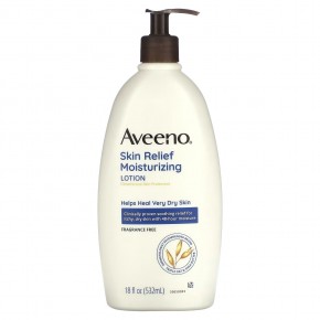 Aveeno, увлажняющий лосьон для облегчения симптомов, для сухой, очень сухой и чувствительной кожи, без отдушек, 532 мл (18 жидк. унций) в Москве - eco-herb.ru | фото