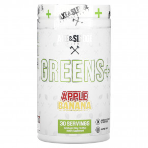 Axe & Sledge Supplements, Greens+, яблоко и банан, 294 г (10,37 унции) в Москве - eco-herb.ru | фото