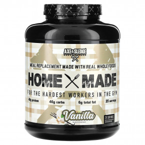 Axe & Sledge Supplements, Home Made, заменитель пищи, со вкусом ванили, 2845 г (100,35 унции) - описание