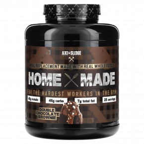 Axe & Sledge Supplements, Home Made, заменитель приема пищи, брауни с двойным шоколадом, 2950 г (6,5 фунта) - описание | фото