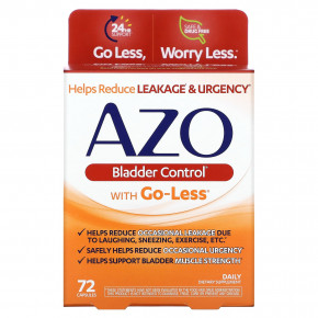 AZO, Bladder Control с Go-Less, 72 капсулы - описание