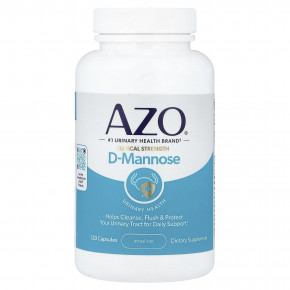 AZO, D-манноза, средство для мочевыводящих путей, 120 капсул - описание | фото