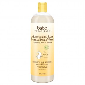 Babo Botanicals, Увлажняющее средство для малышей, пенная ванна и умывание, овсяное молоко с календулой, 450 мл (15 жидк. Унций) - описание