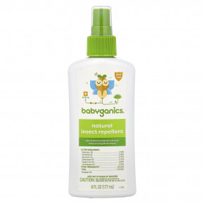 Babyganics, натуральный репеллент от насекомых, 177 мл (6 жидк. унций) - описание | фото
