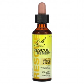 Bach, Original Flower Remedies, Rescue Remedy, натуральное средство для снятия стресса, 20 мл (0,7 жидк. унц.) в Москве - eco-herb.ru | фото