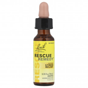 Bach, Original Flower Remedies, Rescue Remedy®, натуральное средство для снятия стресса, 10 мл (0,35 жидк. унции) - описание | фото