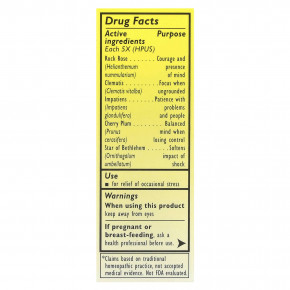 Bach, Original Flower Remedies, Rescue Remedy®, натуральное средство для снятия стресса, 10 мл (0,35 жидк. унции) в Москве - eco-herb.ru | фото