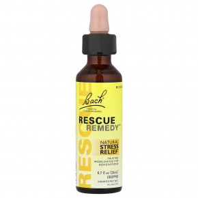 Bach, Original Flower Remedies, Rescue Remedy®, натуральное средство для снятия стресса, 20 мл (0,7 жидк. унции) - описание | фото