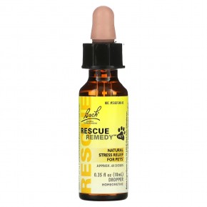 Bach, Original Flower Remedies, Rescue Remedy Pet, натуральное средство для снятия стресса, пипетка, 10 мл (0,35 жидк. Унции) в Москве - eco-herb.ru | фото