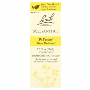 Bach, Original Flower Remedies, склерантус, 10 мл (0,35 жидк. унции) - описание