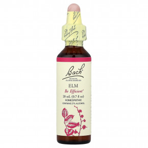 Bach, Original Flower Remedies, вяз, 20 мл (0,7 жидк. унции) - описание