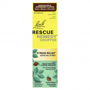 Bach, RESCUE Remedy®, капельница, для снятия стресса, шоколад и перечная мята, 20 мл (0,7 жидк. Унции) в Москве - eco-herb.ru | фото