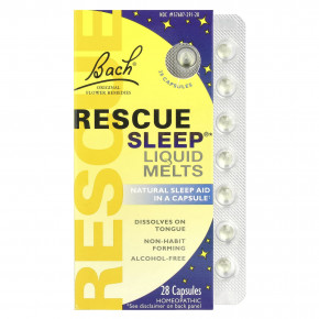 Bach, Rescue Sleep® Liquid Melts, 28 капсул - описание | фото