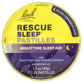 Bach, Rescue Sleep®, пастилки из черной смородины, 35 шт., 50 г (1,7 унции) - описание | фото