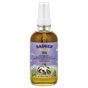 Badger, масло для живота, с розой и ванилью, 118 мл (4 жидк. унции) - описание | фото