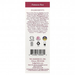 Badger, масло для лица с дамасской розой, для сухой и нежной кожи, 29,5 мл (1 жидк. унция) в Москве - eco-herb.ru | фото