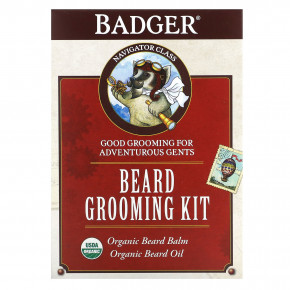 Badger, набор для ухода за бородой, бергамот и ваниль, набор из 2 предметов в Москве - eco-herb.ru | фото