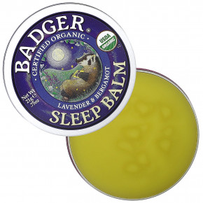 Badger, Органический бальзам для сна, лаванда и бергамот, 21 г (0,75 унции) в Москве - eco-herb.ru | фото