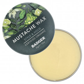 Badger, воск для усов, ваниль и бергамот, 21 г (0,75 унции) в Москве - eco-herb.ru | фото