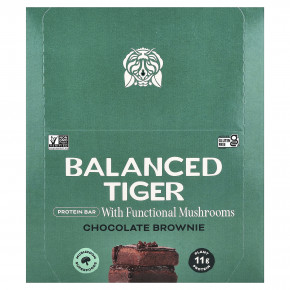 Balanced Tiger, протеиновый батончик, шоколадный брауни, 12 шт. по 44 г (1,55 унции) - описание