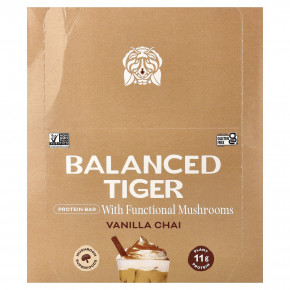 Balanced Tiger, протеиновый батончик, со вкусом ванильного чая, 12 батончиков по 44 г (1,55 унции) в Москве - eco-herb.ru | фото