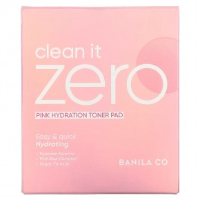 Banila Co, Clean it Zero, увлажняющие салфетки с розовым тонером, 70 подушечек, 235 мл (7,94 жидк. Унции) в Москве - eco-herb.ru | фото
