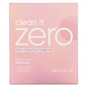 Banila Co, Clean it Zero, увлажняющие салфетки с розовым тонером, 70 подушечек, 235 мл (7,94 жидк. унц.) в Москве - eco-herb.ru | фото