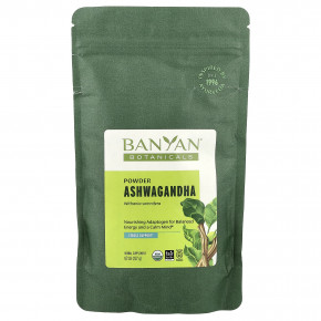 Banyan Botanicals, Порошок ашваганды, 227 г (1/2 фунта) - описание | фото