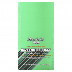 Barebells, веганский протеиновый батончик, фундук и нуга, 12 батончиков по 55 г (1,94 унции) в Москве - eco-herb.ru | фото