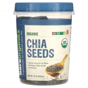 BareOrganics, Organic Chia Seeds, 16 oz (454 g) в Москве - eco-herb.ru | фото