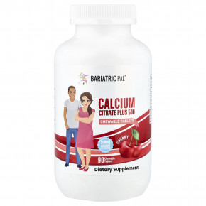 BariatricPal, цитрат кальция Plus 500, вишня, 90 жевательных таблеток в Москве - eco-herb.ru | фото