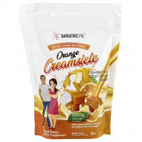 BariatricPal, жевательные таблетки с цитратом кальция, со вкусом апельсинового крема, 90 жевательных таблеток - описание