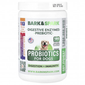 Bark&Spark, Probiotics For Dogs, Bacon, 180 Soft Chews, 15.2 oz (432 g) в Москве - eco-herb.ru | фото