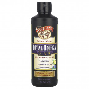 Barlean's, Master Blend, Total Omega® 3,6,9, лимонад, 473 мл (16 жидк. Унций) - описание | фото