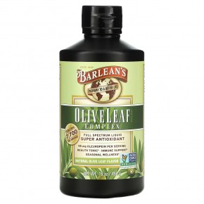 Barlean's, Комплекс из оливковых листьев, натуральный ароматизатор оливковых листьев, 454 г (16 унций) - описание
