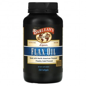 Barlean's, льняное масло с содержанием лигнана, 250 мягких таблеток - описание
