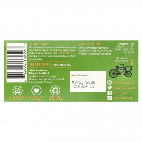 Barry's Tea, Irish Breakfast, 40 чайных пакетиков, 125 г (4,4 унции) в Москве - eco-herb.ru | фото