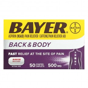 Bayer, Back & Body , 500 mg, 50 Coated Caplets в Москве - eco-herb.ru | фото