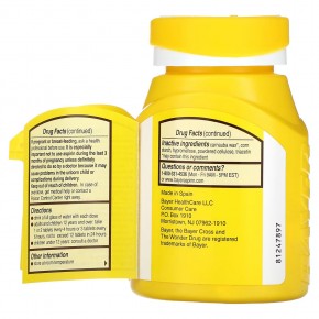 Bayer, Натуральный аспирин, 325 мг, 200 таблеток, покрытых оболочкой в Москве - eco-herb.ru | фото