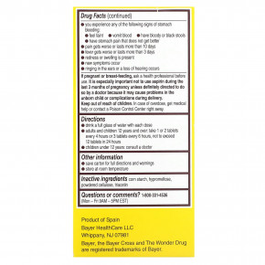 Bayer, Натуральный аспирин, 325 мг, 100 таблеток, покрытых оболочкой в Москве - eco-herb.ru | изображение Bayer, Натуральный аспирин, 325 мг, 100 таблеток, покрытых оболочкой в Москве - eco-herb.ru | фото