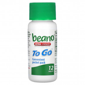 Beano, To Go, Extra Strength, 800 GALU, 12 таблеток (400 GALU на таблетку) в Москве - eco-herb.ru | фото