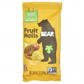 Bear, Fruit Rolls, яблоко-груша и манго, 5 пакетиков по 20 г (0,7 унции) в Москве - eco-herb.ru | фото