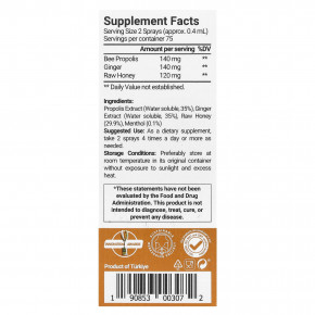 Bee & You, Спрей для горла с прополисом и имбирем, 30 мл (1 жидк. Унция) в Москве - eco-herb.ru | изображение Bee & You, Спрей для горла с прополисом и имбирем, 30 мл (1 жидк. Унция) в Москве - eco-herb.ru | фото