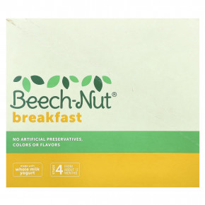 Beech-Nut, Breakfast, йогурт, для детей от 12 месяцев, банан и клубника, 12 пакетиков, 99 г (3,5 унции) в Москве - eco-herb.ru | фото