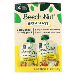 Beech-Nut, Breakfast, Variety Pack, 4-й этап, 9 пакетиков, 99 г (3,5 унции) в Москве - eco-herb.ru | фото