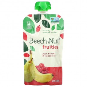 Beech-Nut, фрукты, для детей от 6 месяцев, груша, банан и малина, 12 паучей по 99 г (3,5 унции) в Москве - eco-herb.ru | фото