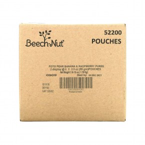 Beech-Nut, фрукты, для детей от 6 месяцев, груша, банан и малина, 12 паучей по 99 г (3,5 унции) в Москве - eco-herb.ru | фото