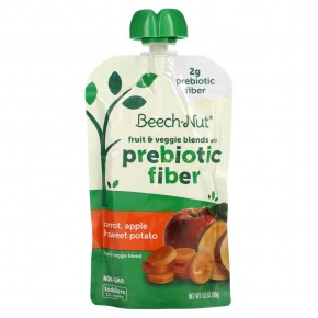 Beech-Nut, Фруктовые и овощные смеси с пребиотической клетчаткой, от 12 месяцев, морковь, яблоко и батат, 99 г (3,5 унции) в Москве - eco-herb.ru | фото